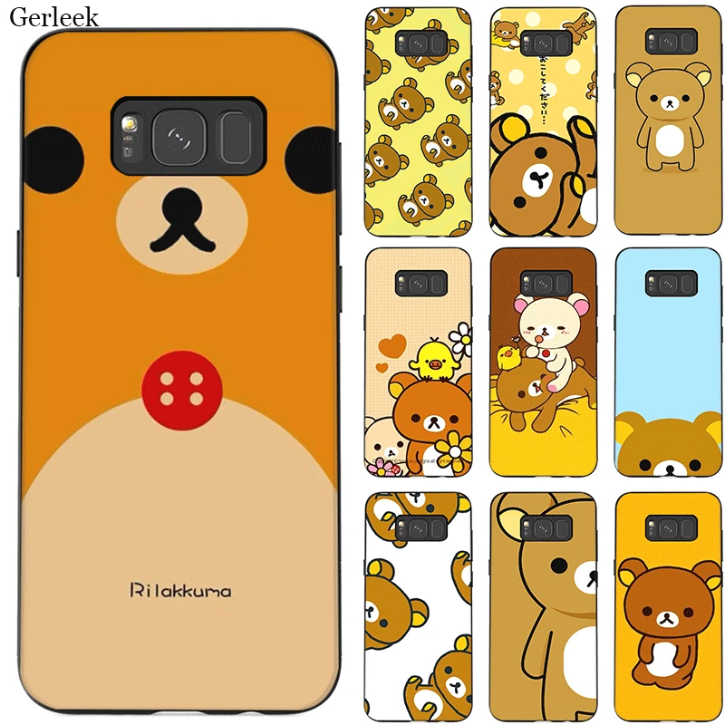 Чехол для телефона samsung M10 M20 M30 M40 S6 S7 край S9 S8 S10 S10E Plus Note 8 9 10 от бренда rilakkuma роспись