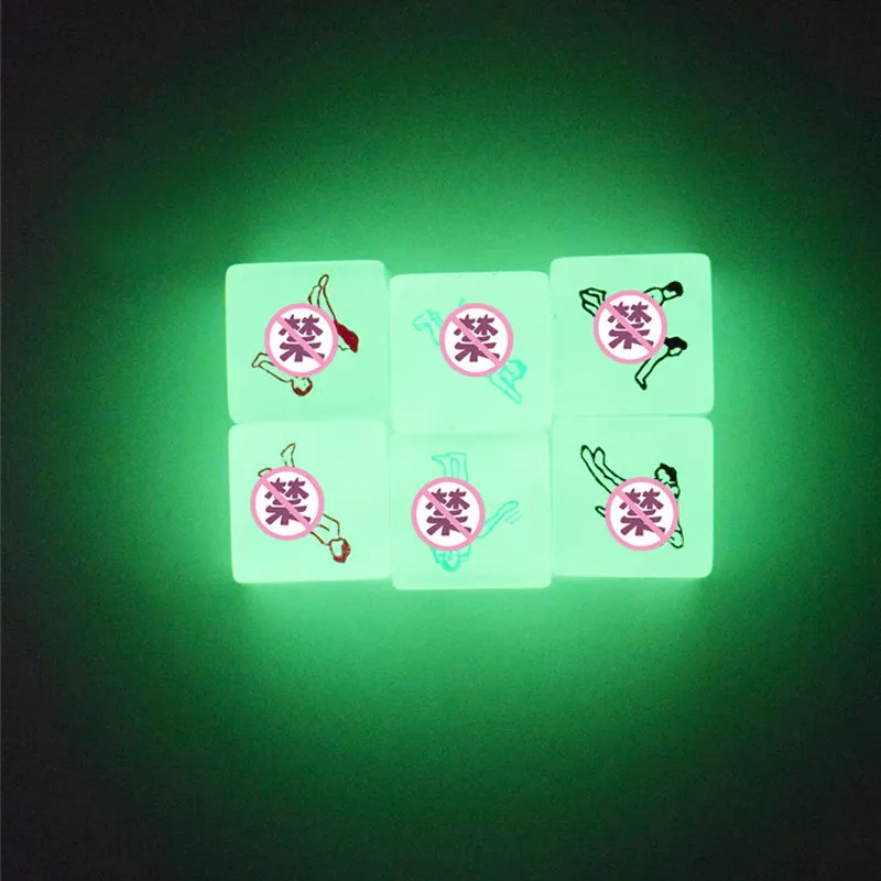 БДСМ Секс игрушки со свечением любовью кости 12 двусторонняя акриловая