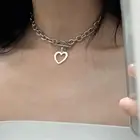 Ожерелье женское, ажурное, массивное, 2021, ожерелья с фигуркой сердца