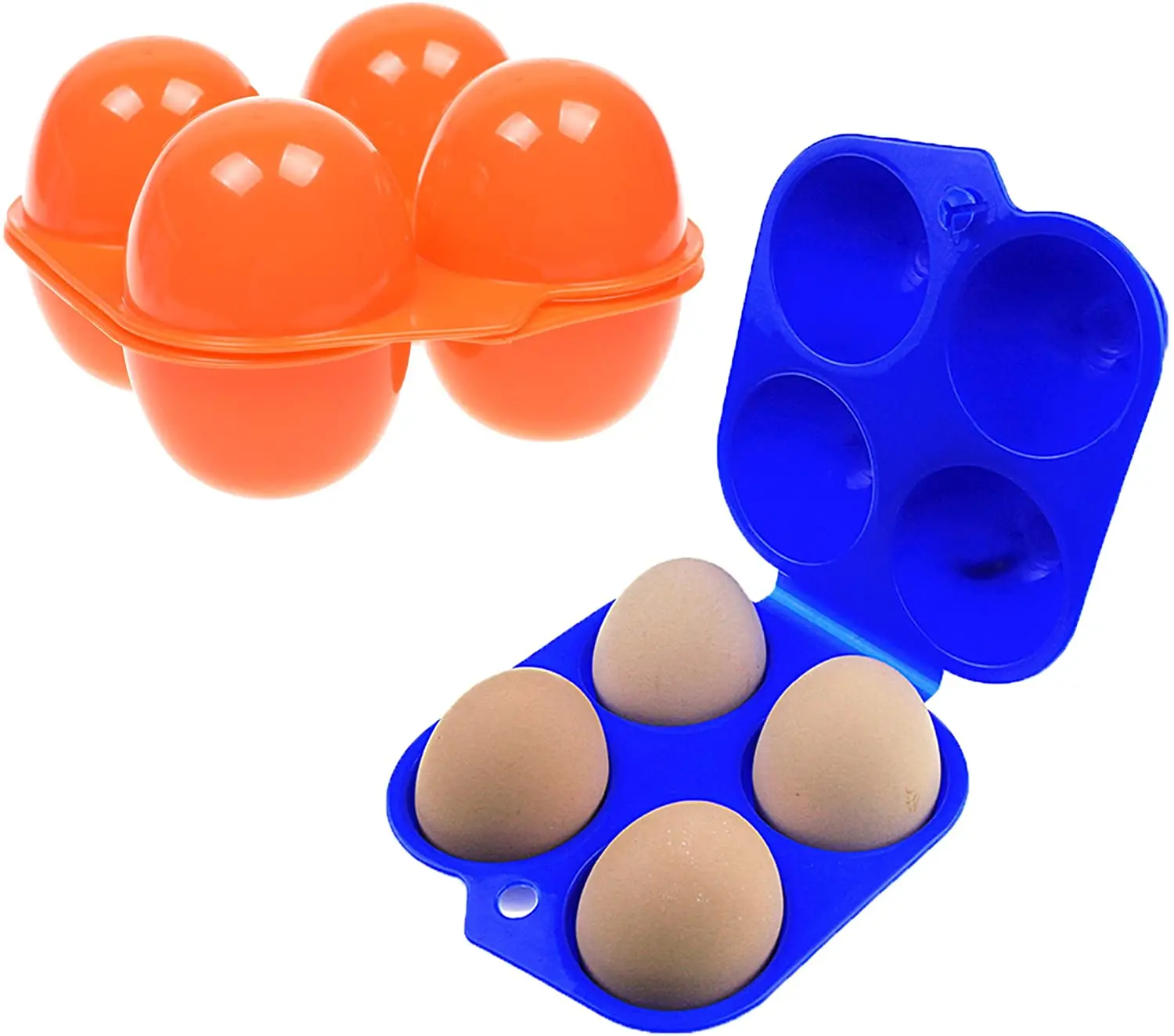 

Pack of 2 pieces Plastic Portable Camping 4 Eggs Carrier Container Case Outdoor Egg Box by MERRY BIRD