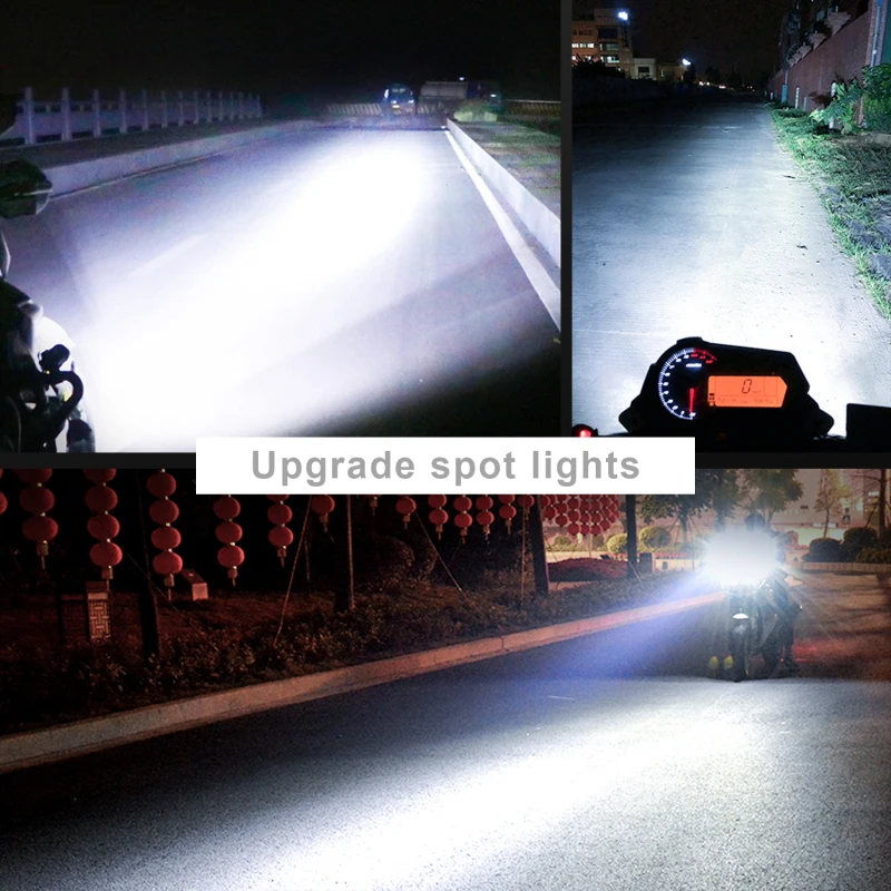 

1Pcs 4/6 LED 40/60W Motorcycle Fog Spotlight Driving Light Motorbike Universal Spotlight Car Bulb Car Accessories Signal Lamp