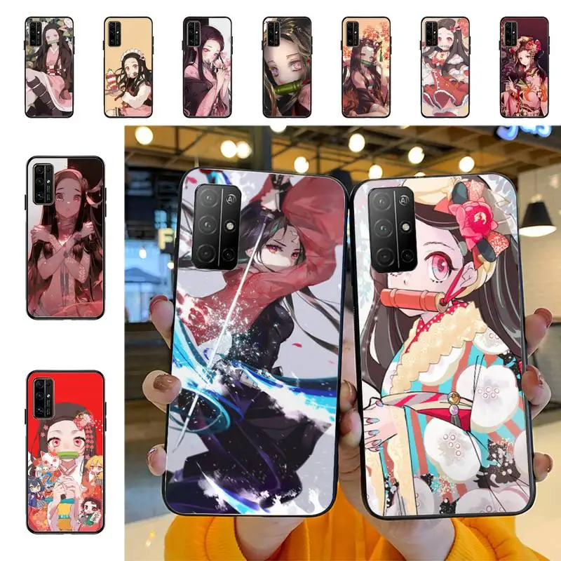 

YNDFCNB Demon Slayer Nezuko Phone Case for Huawei Honor 10 i 8X C 5A 20 9 10 30 lite pro Voew 10 20 V30