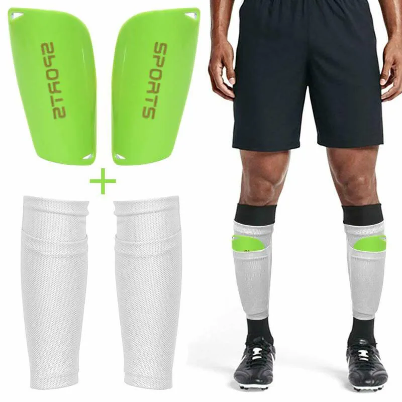 

Sports Soccer Football Pads Socks Shield Leg Sleeves Shin Guard Calf Leggings