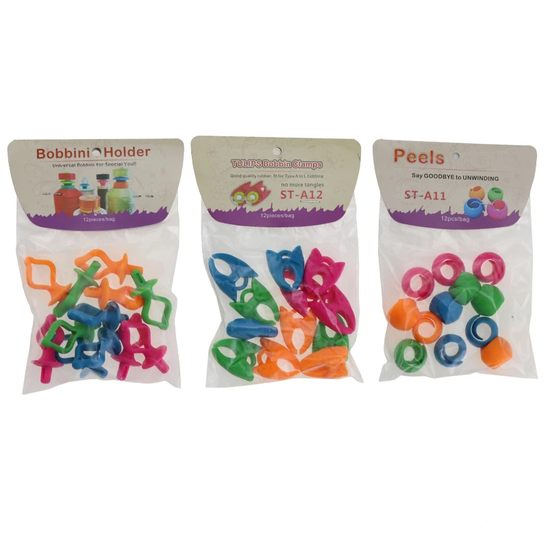 12 шт. зажимы для катушки ролик резьбы фиксированный оберточный зажим силиконовый