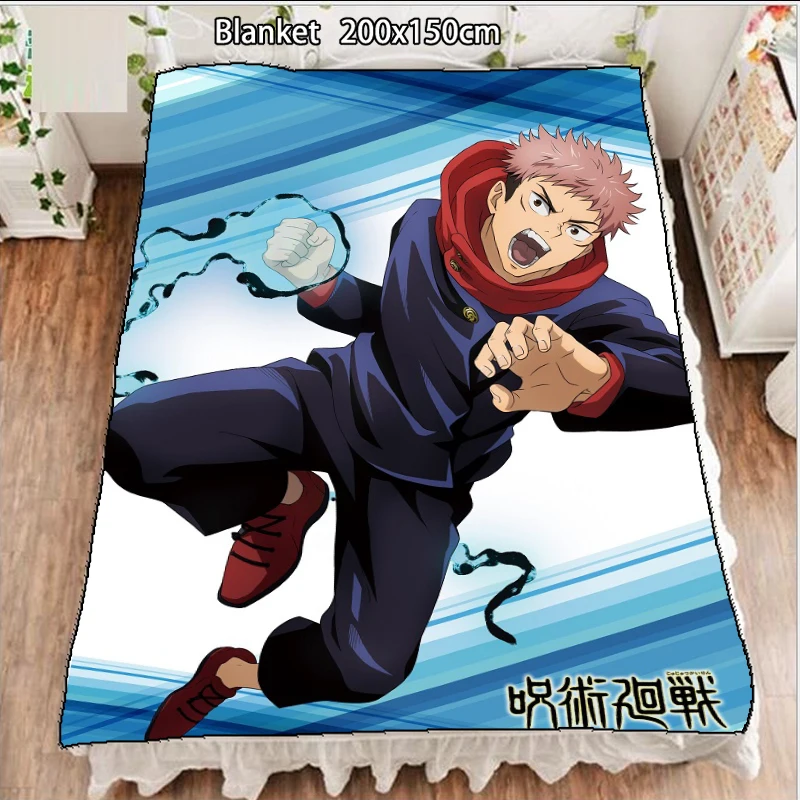 

Флисовое одеяло в стиле аниме, мягкий коврик для украшения дома, 200x150 см