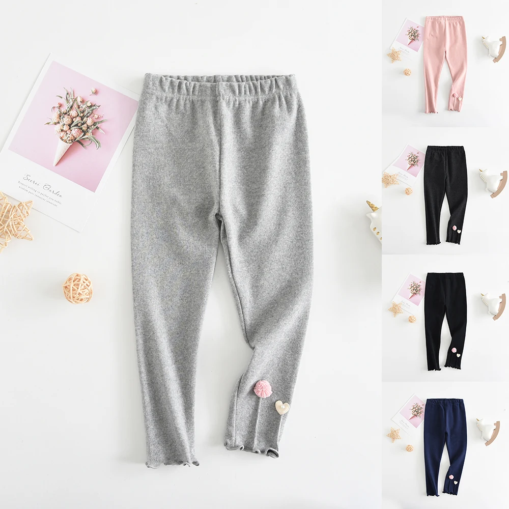 CYSINCOS Kids Cute Stretchy Warm Cotton Trousers Girls Leggings Soft Cartoon Pants Children Clothing 2020 Spring | Детская одежда и