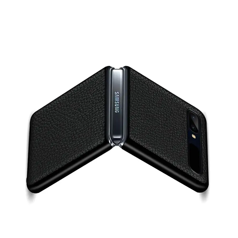 Для Samsung Galaxy Z Флип-кейс роскошный бизнес анти-осенний складной кожаный чехол для