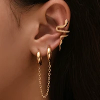 creative fashion snake shape earrings set for women ear jewelry