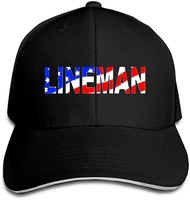 lineman us flag unisex hats trucker hats dad baseball hats driver cap
