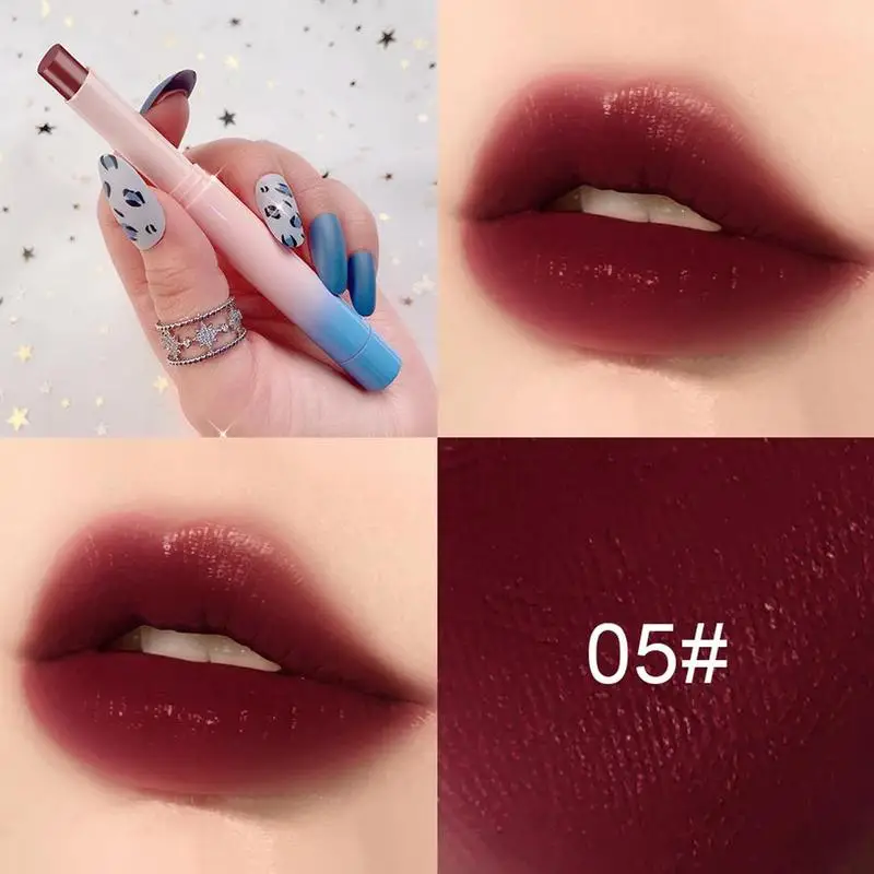 

Natural matte lipstick matte lip enamel waterproof and moisture-proof lipstick sexy long-lasting makeup non-stick cup color lips