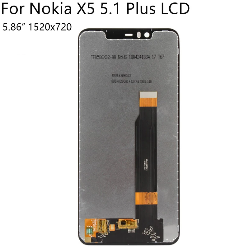 5," для Nokia 5 5,1 5,1 Plus ЖК-дисплей с сенсорным экраном дигитайзер сборка бесплатные инструменты B-7000 для Nokia N5 X5 дисплей
