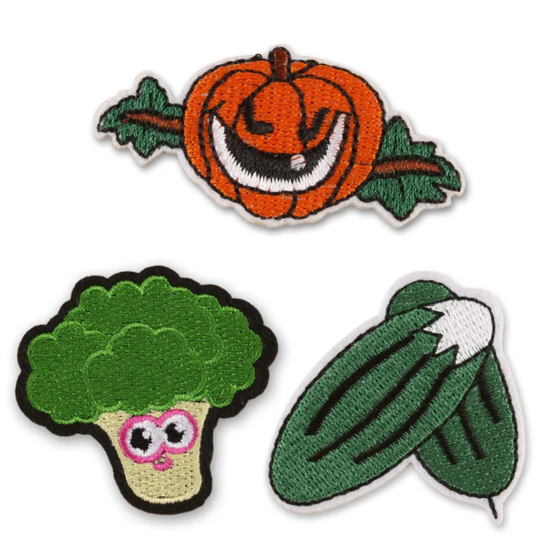 

14pcs/Lot Mix Vegetable Patches for Clothing Iron on Embroidered Sew Applique Cute Patch Fabric Badge Garment DIY Apparel Acc
