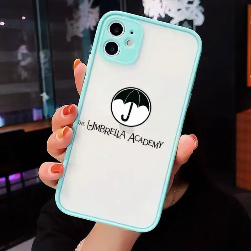 

The Umbrella Academy Phone Cases Matte transparent For blue iPhone 12 Mini 11 Pro XR XS Max 7 8 Plus X Back Cover