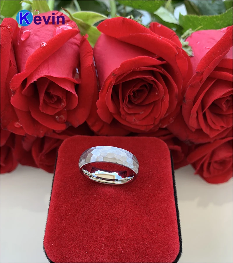 Обручальное кольцо для мужчин и женщин вольфрамовое с многогранной матовой