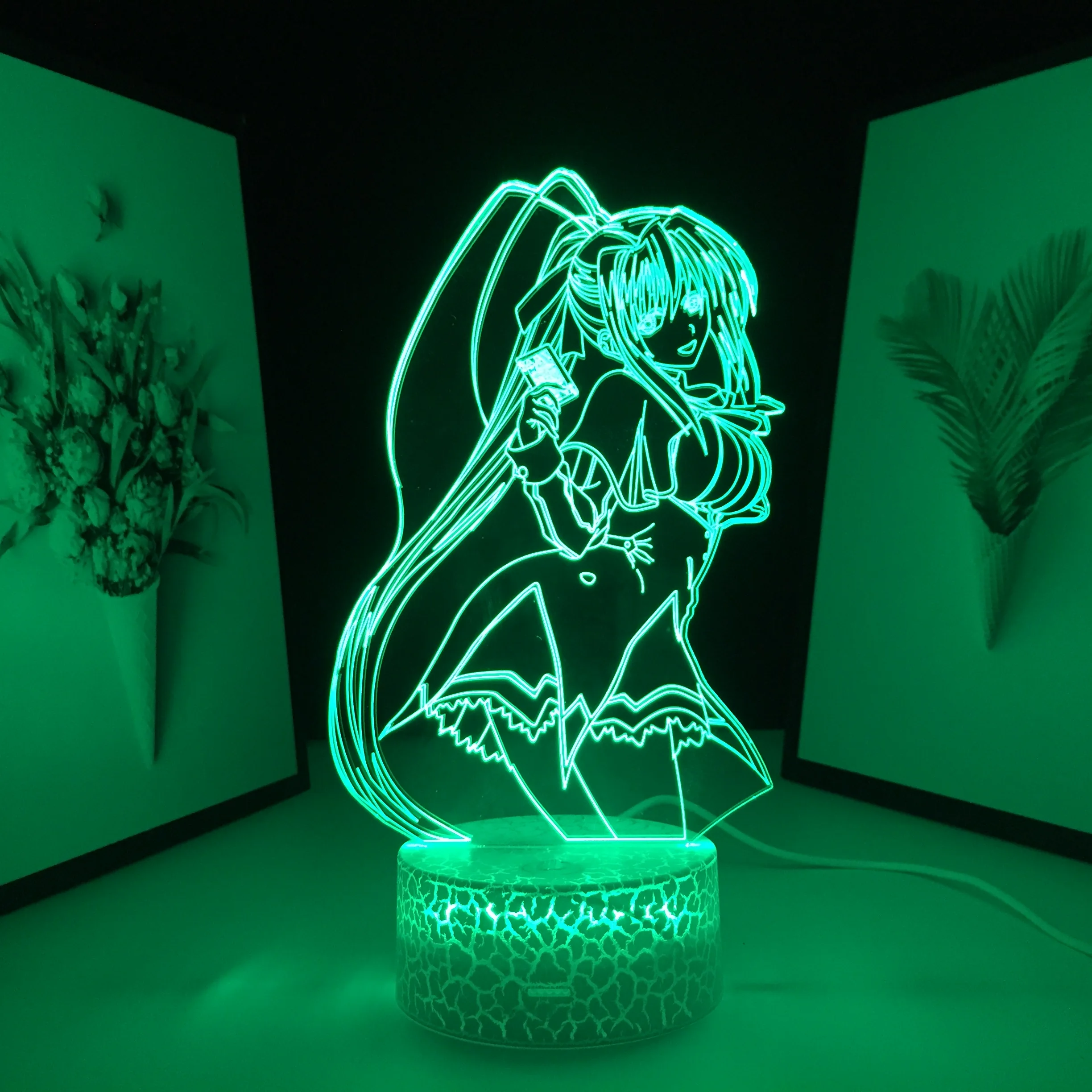 

Аниме 3D лампа для старшей школы DxD Himejima Akeno светодиодный ночсветильник для дня рождения подарок для спальни Декор Светильник Himejima Akeno