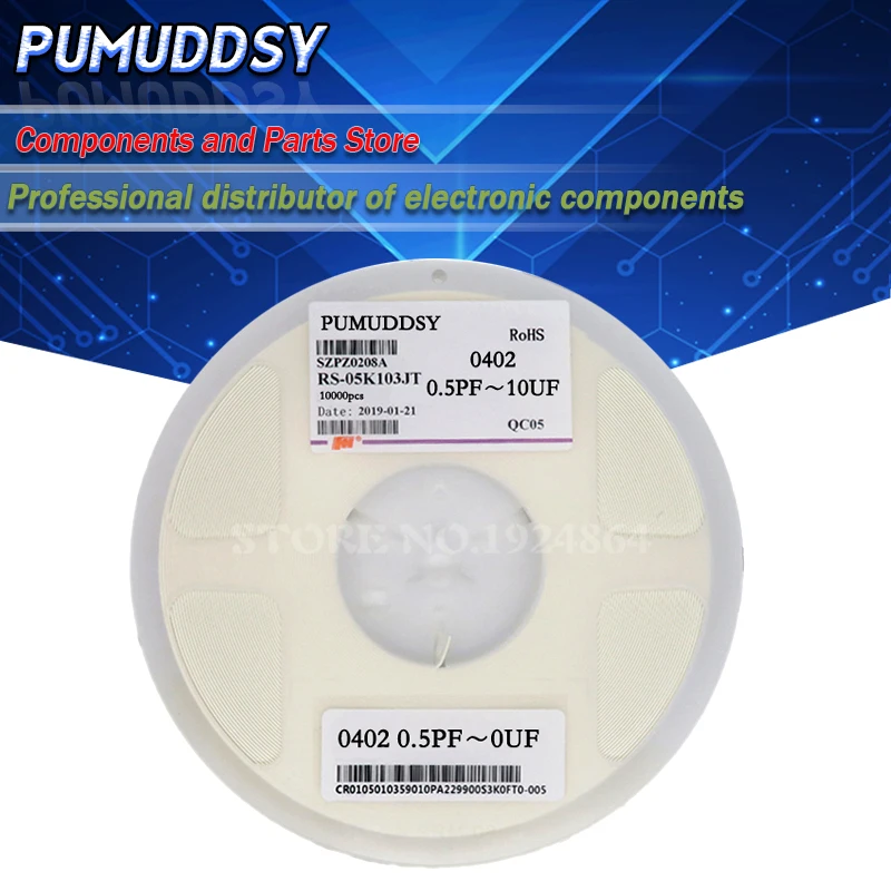10000 шт. 0402 smd конденсатор с алюминиевой крышкой керамический 22pf 47pf 100pf 1nf 10nf