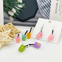 10pcs 1127mm fruit acrylic bottle charms drinks diy findings creative keychain earrings pendants jewelry making craft yz625