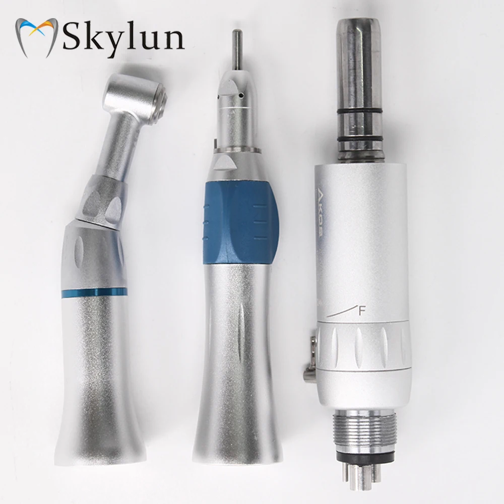 

Стоматологический низкоскоростной микро-мотор с обратным углом и прямым стандартным зубным наконечником 1:1, набор инструментов A + уровня