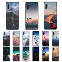 the wings of an airplane in the sky phone case for samsung note8 9 10 20 case for note10pro 10lite 20ultra m20 m31 funda case