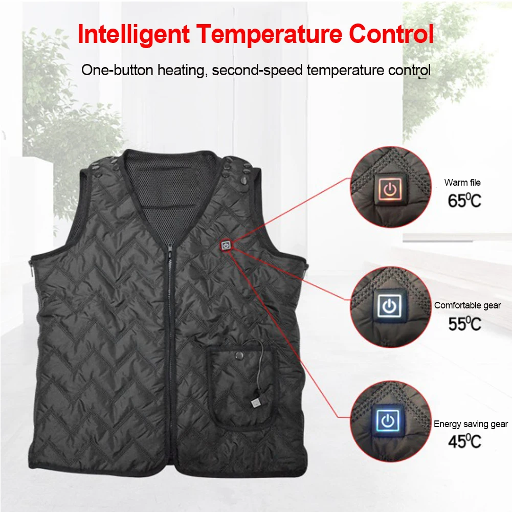 Мужская и женская уличная USB Инфракрасная нагревательная жилетка зимняя гибкая