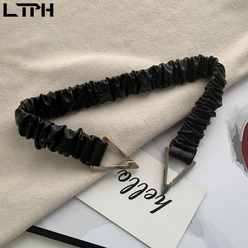 LTPH простой универсальный модный эластичный широкий пояс украшенное платье