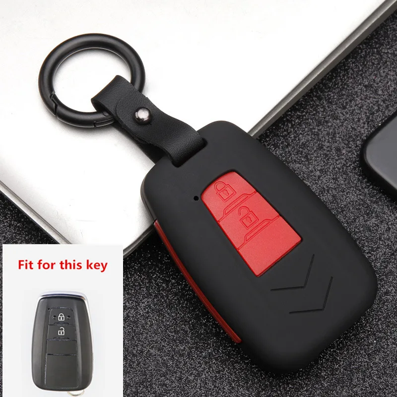 Чехол для ключа из углеродного волокна под дерево Toyota CHR Corolla RAV4 Avalon Land Cruiser Prado Prius