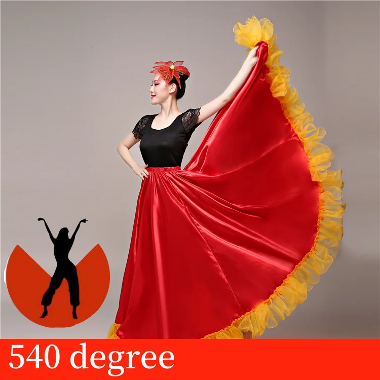 Танцевальный Костюм для фламенко для женщин Vestido Sevillana Gypsy Испания Фламенго леди танцевальное платье юбки фламенко сценическая танцевальная одежда SL1447 - Цвет: style 2 540
