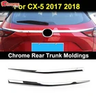 Для Mazda CX-5 CX5 KF 2017 2018 2019 2020 2021, хромированная крышка багажника, задняя дверь багажника, отделка задней двери, молдинговая полоса, украшение