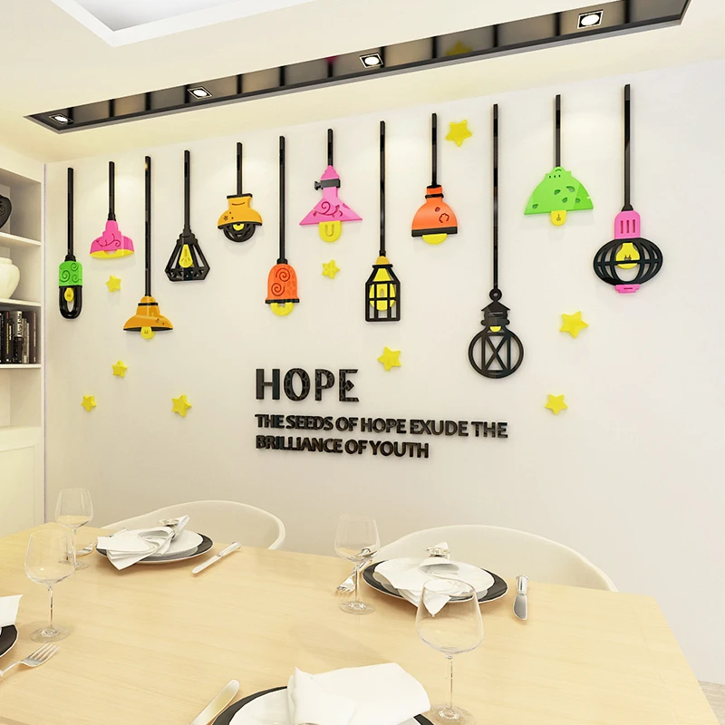 Простая люстра детской комнаты настенный Стикеры диван Гостиная Спальня