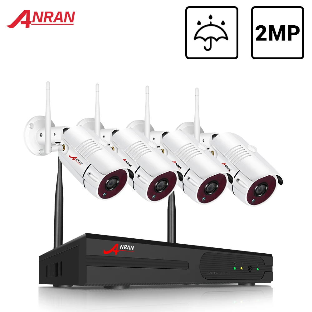 ANRAN 2MP комплект для наружной камеры безопасности Беспроводная система