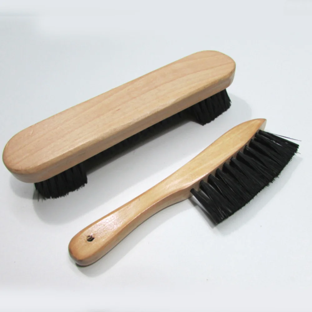 

2 Pcs Billiard Table and Rail Brush Rail Brush Wooden Pool Table Cleaning Tool Billiard Accessories (Inch Brush, Small Handle