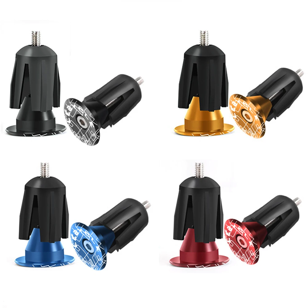

2pcs MTB Bicycle Handlebar End Plugs Covers Aluminum Alloy Mountain Road Bike Handle Grips Plug Caps Bicycle Accessories