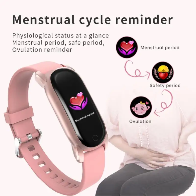 yh6 smart bracelet menstrual cycle reminder music control female bracelet ip67 waterproof portable fashionable wearable device free global shipping