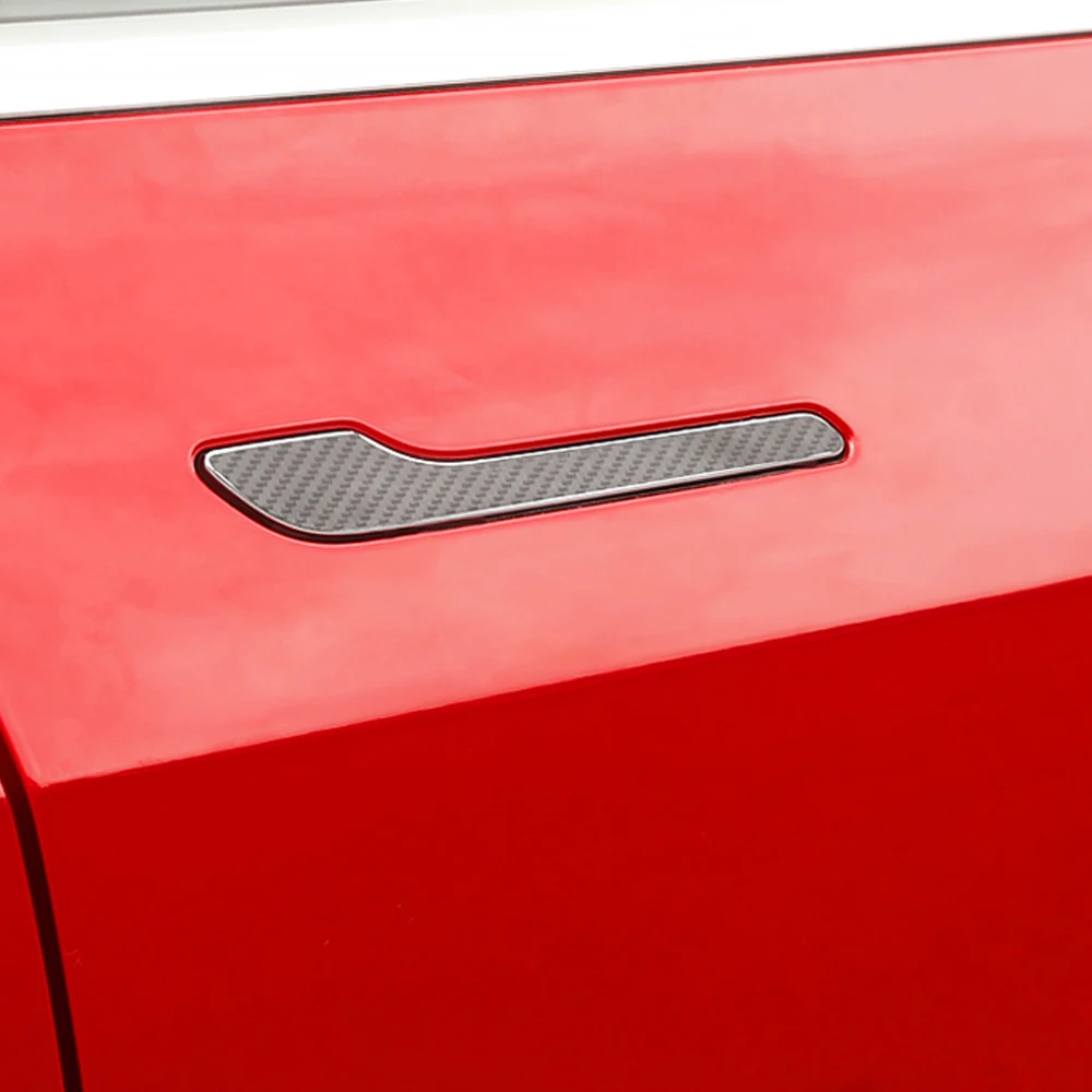 4 шт. Обложка из углеродного волокна для Tesla Model 3