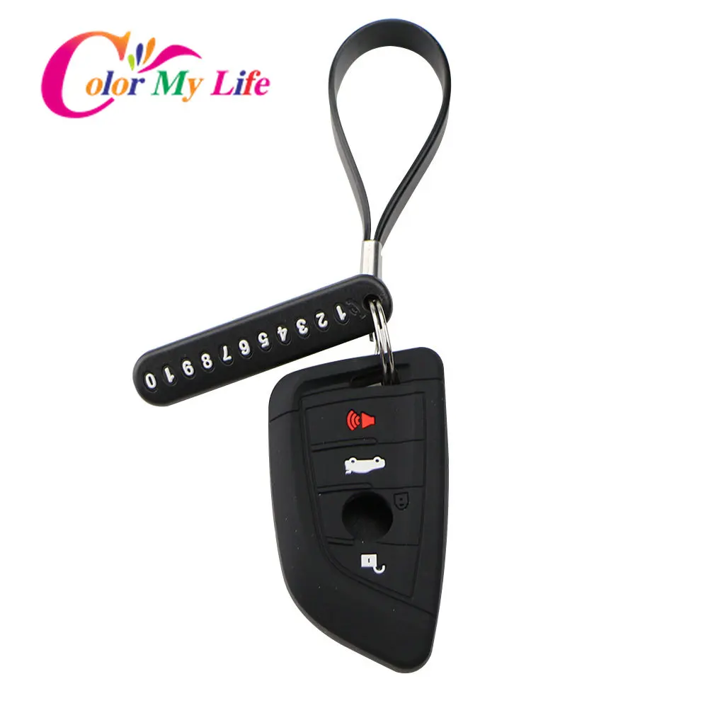 Силиконовый чехол для автомобильного ключа брелок телефона с номером карты BMW X5