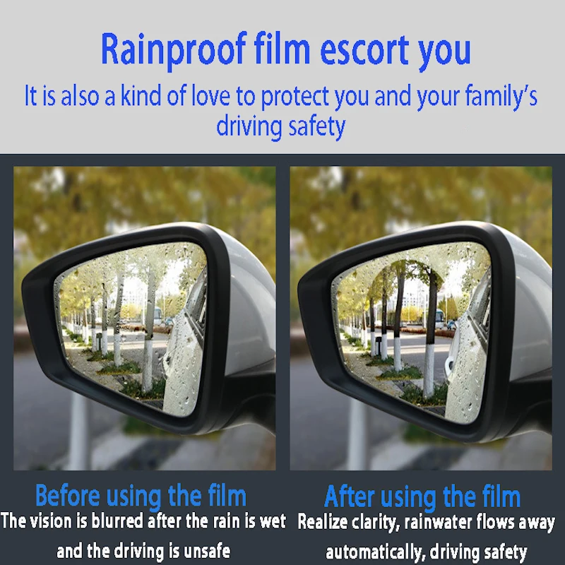 2 шт. автомобильная непромокаемая пленка для зеркала заднего вида