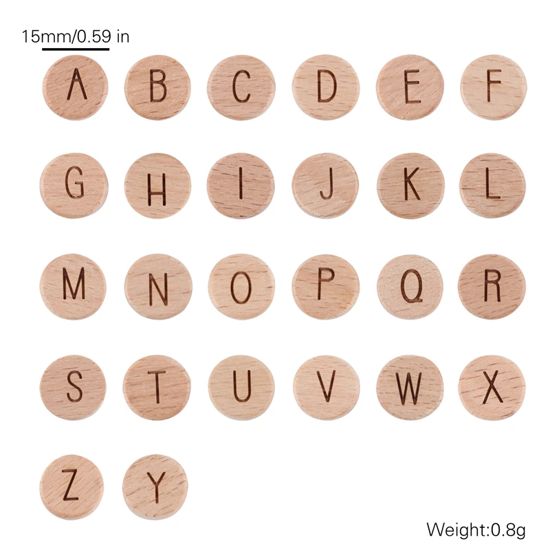 Let'S Make 200 шт. оптовая продажа деревянные бусины для прорезывателя в виде букв