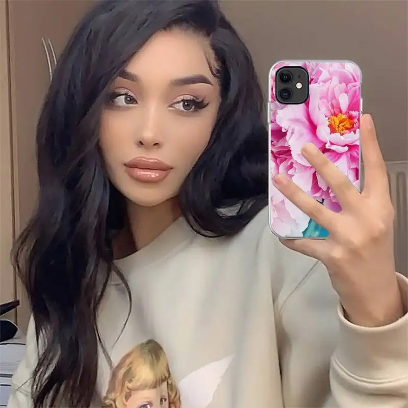 

peony flower beautiful flower luxury shell Phone Case cover For iphone 12 mini 5 5s 5c se 6 6s 7 8 plus x xs xr 11 pro max