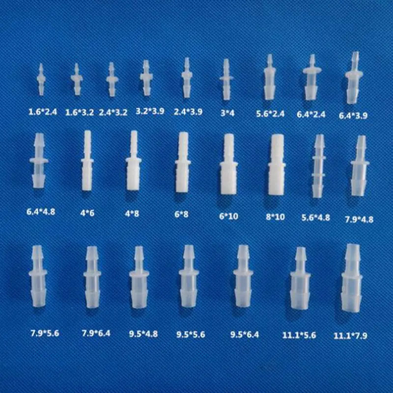 

2.4mm to 1.6mm Plastic Pipe Fitting Pagoda Barbed Straight Reducing Hose Connector Tube Joint for Garden