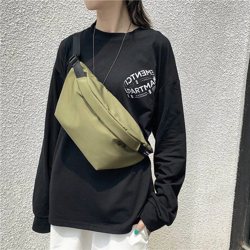 Hip Hop Chest Bag For Men 2021 New Crossbody Pouch Nylon Waterproof Travel Shoulder Unisex Belt Pack Boy Waist Bags |