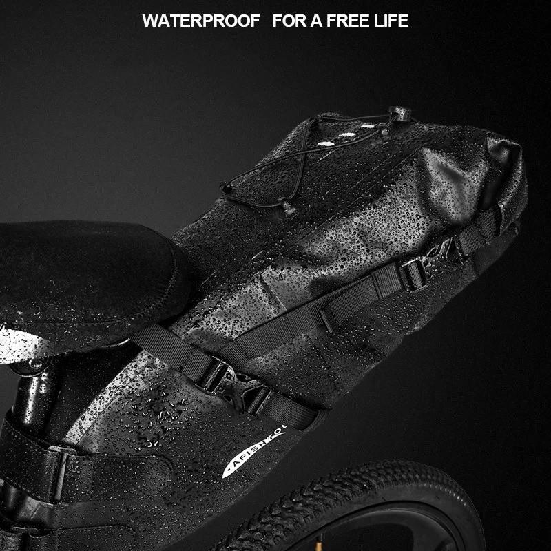 

AFISHTOUR Waterproof Bicycle Bag Bicycle Big Tail Bag Saddle Bag for Road Long Distance Cycling Rear Bag Bicycle Accessorie