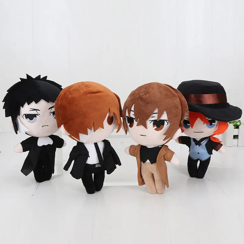 

Bungo Stray Dogs Plush Doll Tsumamarekko Dazai Atsushi Ranpo Akutagawa Chuya Bungou Stray Dogs Stuffed Anime Toy 20cm