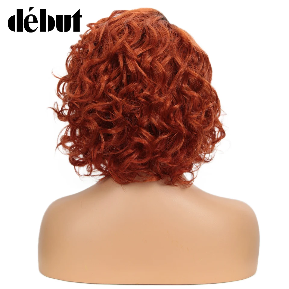 Парики с кудрявыми волосами фальшивой стрижки Боб парики из человеческих волос