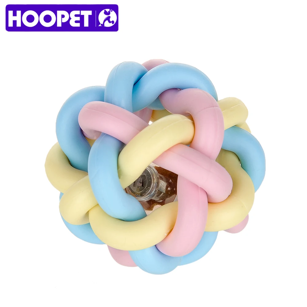 HOOPET Pet Puppy игрушки для кошек радужные красочные резиновые игрушки для игр интерактивный эластичный шарик товары для собак