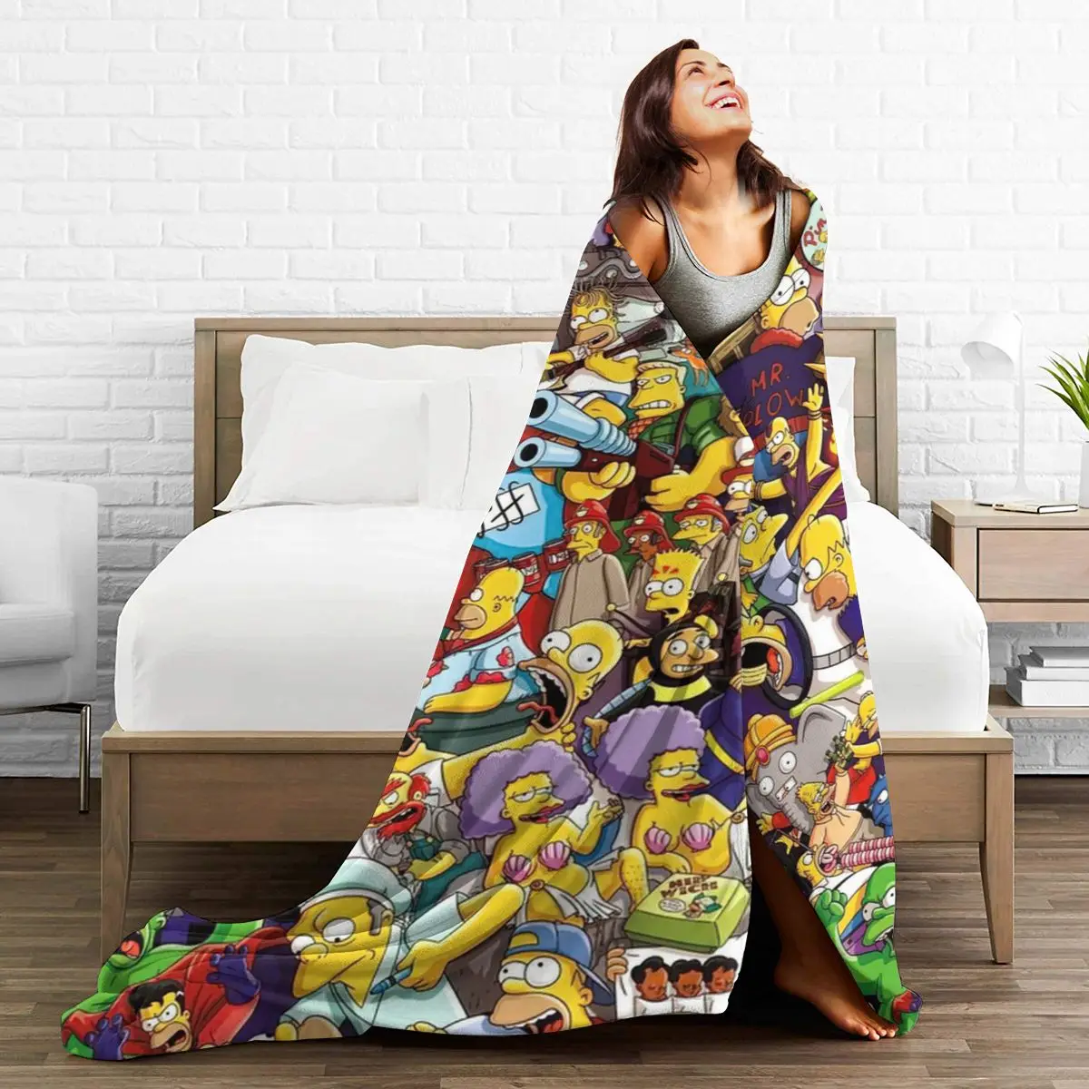 

3D Cartoon Sherpa Blanket Warm Super Soft Flannel Office Nap Bedspread Sofa Bedding Plush Quilt Plaids 300699204
