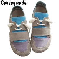 careaymade hot salenew style school style head layer cowhide pure handmade shoes womens casual comfort shoes flats shoes