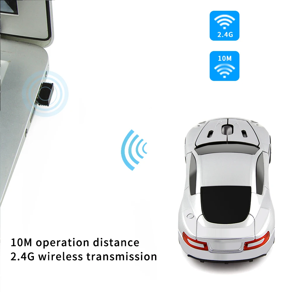 

Wireless Computer Mouse Optical Ergonomic Car Auto Shape USB Mice Small Mini PC Office Mause For Laptop Mac Kid Boy Gift Toy