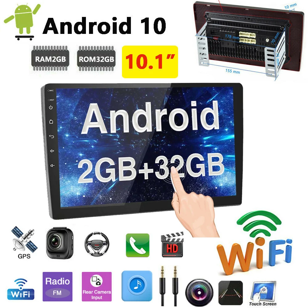

Автомагнитола 2 Din на Android 10, 10,1 дюйма, мультимедийный видеоплеер, GPS, Bluetooth, FM, Wi-Fi, USB, управление рулевым колесом, 2 Din