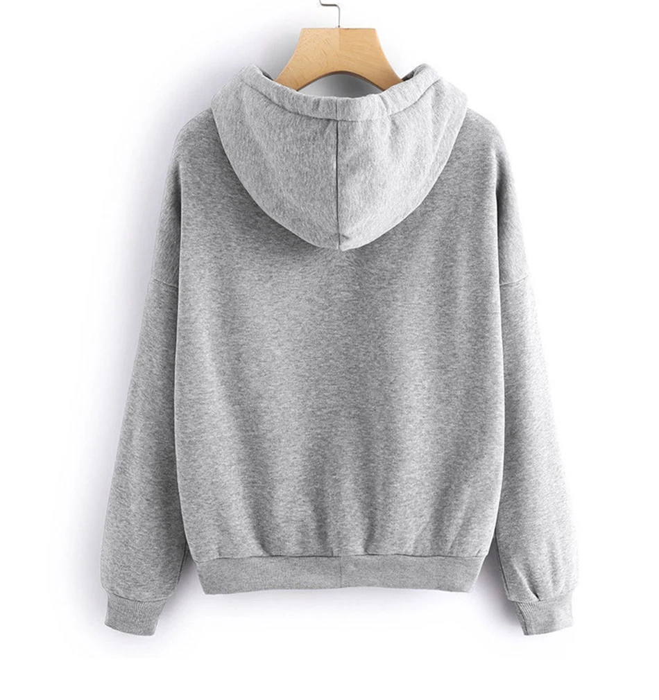 Женская толстовка с капюшоном ZQLZ повседневный свободный Хлопковый пуловер
