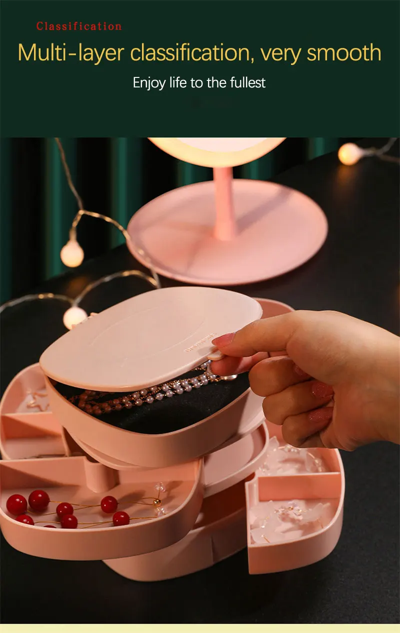 Girl Large Jewelry Box Complete Storage Manager Rotating New Space For Display Neat and nice | Украшения и аксессуары